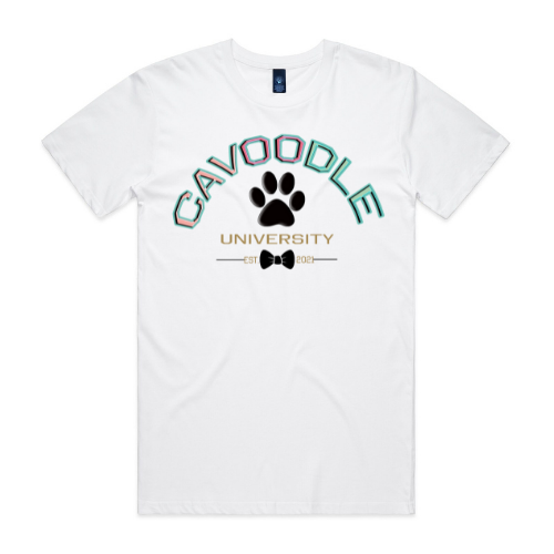 MENS TEE WHITE with 8 Style Print